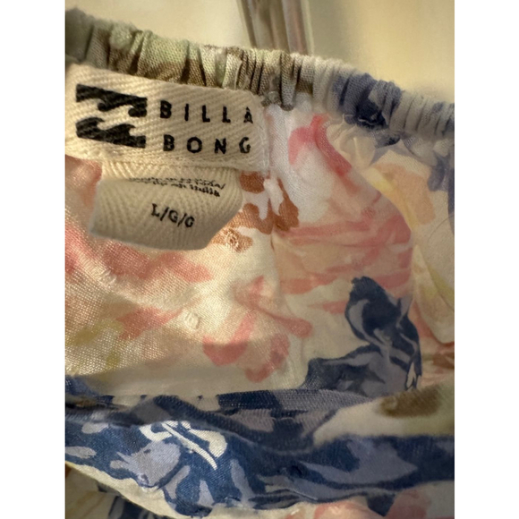Women's Billabong Floral Off-Shoulder Crop Top - Size L/G - Picture 3 of 5